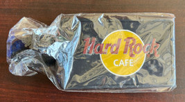 Hard Rock Cafe HRC Logo PVC Black Rubber - LUGGAGE TAG 4.25&quot; wide x 2.5&quot;... - $8.54