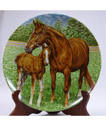 Kaiser Porcelain Horse Wall Hanging Plate Made In West Germany Green And... - $32.62