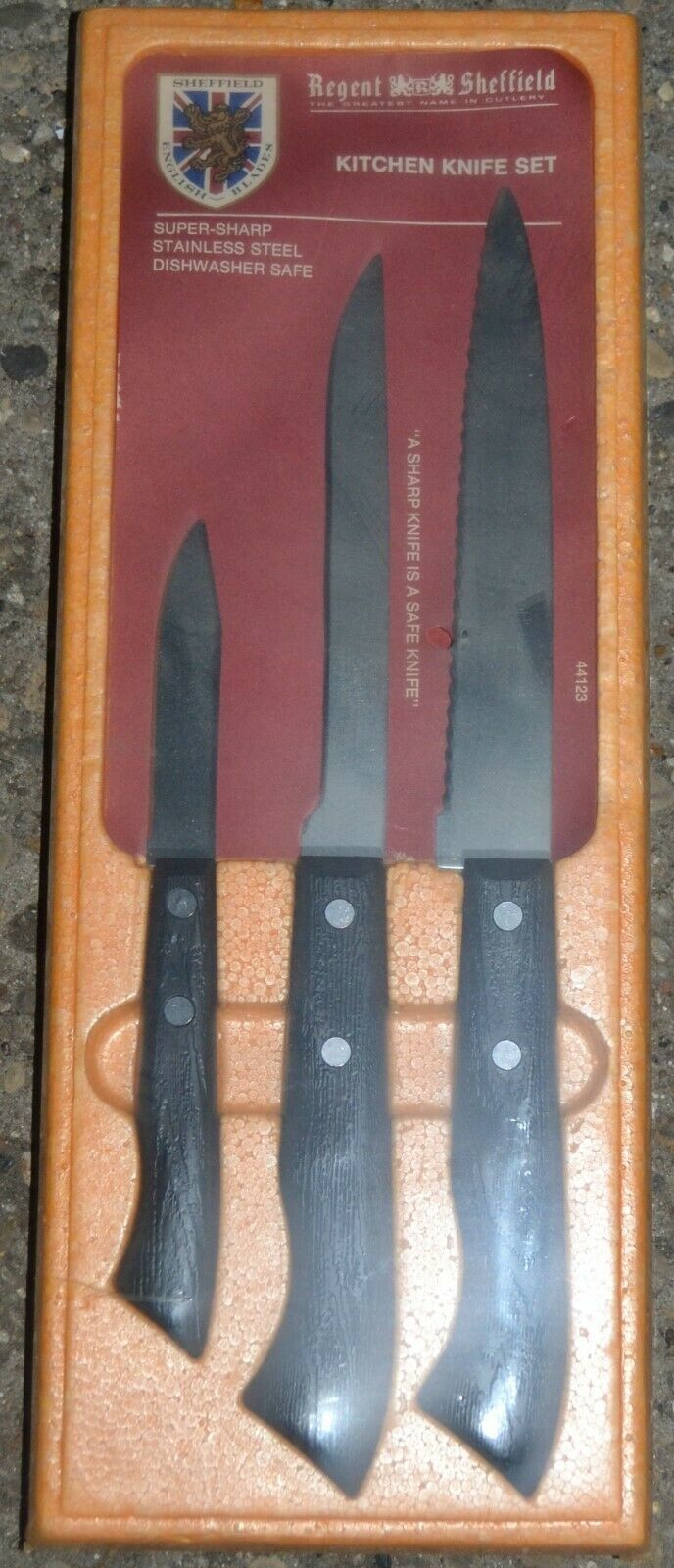 Regent Sheffield kitchen Knife Set of 3 Stainless Steel  - $23.36