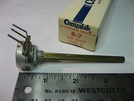 Centralab B-7 2500 Ohm 2K5 Potentiometer Taper C1 Wirewrap Terminals 3in... - £10.08 GBP