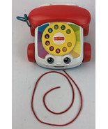 Vintage Fisher Price Pull Along Phone Normal wear Eyes Clacker &amp; Ringer ... - $27.34 CAD