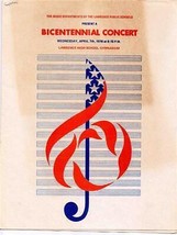 Lawrence Public Schools Bicentennial Concert Program 1976 Nassau County ... - £13.93 GBP