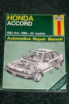 Honda Accord 1984 Thru 1989 All Models Automotive Repair Manual [Paperback] Hayn - £7.13 GBP