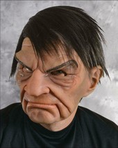 Old Man Mask Mean Jerk Boss Grumpy Mad Angry Landlord Halloween Costume MC1009 - £56.25 GBP