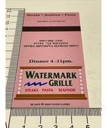 Matchbook Cover  Watermark Grill Steaks Pasta Seafood  Naples, FL  Unstr... - $17.35 CAD