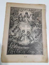 Old religious engraving 1900 universal judgment maison de la bonne N10 - £51.43 GBP