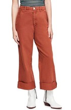 Free People Womens Wide Leg Pants Color Terracotta Size 24 - £72.34 GBP