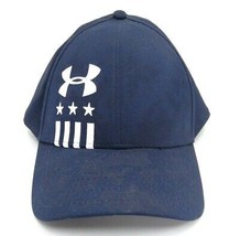 Under Armour Navy Blue Hat with White Stitched Logo Stars and Stripes LG/XL - £10.52 GBP