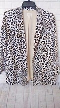 Chico&#39;s Sz 1 Leopard Print Womens Medium Lightweight Jacket Blazer - $40.99