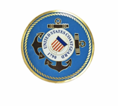 2&quot; Adhesive Us Coast Guard Enameled Car Bumper Emblem - £23.76 GBP