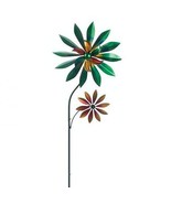 4-Foot Colorful Dahlia Garden Spinner Windmill - £51.95 GBP