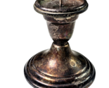 Antique Pilgrim Silver P587 Candle Holder 4&quot; Tall 3.75&quot; W Simple Elegant... - £23.50 GBP