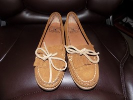 Lucky Brand Brown Suede Moccasins Size 6.5 Women&#39;s EUC - £22.38 GBP