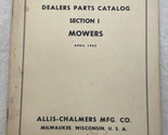 Allis Chalmers No. 3 5 7 B C WC Mowers Mower Dealer OEM Parts Catalog Book - £14.90 GBP