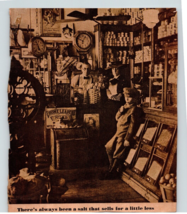 1950&#39;s Vintage Morton Salt Print Ad General Store Sepia Sells less Sepia Photo - £13.63 GBP