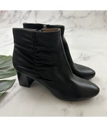 Bettye Muller Womens Ankle Boots Booties Size 8.5 New Black Leather Bloc... - $67.68 CAD