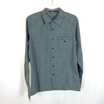 NWT Mens Size Small NAU Blue Plaid Button Front Pure Organic Cotton Shirt - £24.65 GBP