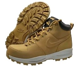 Nike Mens Manoa Leather Boots Size 8.5 Water Resistant Wheat Tan 454350-700 New - £58.50 GBP