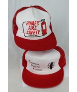 vintage trucker hat lot X2 Humes Fire Safety Testmaster snapback Ohio USA! - $49.99