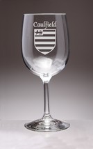 Caulfield Irish Coat of Arms Wine Glasses - Set of 4 (Sand Etched) - £54.67 GBP