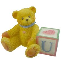 Cherished Teddies Bear with ABC Block Resin Teddy Bear Miniature Block 158488 U - $5.40
