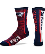 FBF Bar Stripe Vert Crew Socks New England Patriots Large(10-13) - $14.99