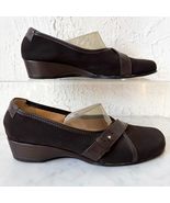 Taryn Rose Made in Italy Brown Leather/Fabric Womens 6 Wedge Comfort Sho... - €36,45 EUR