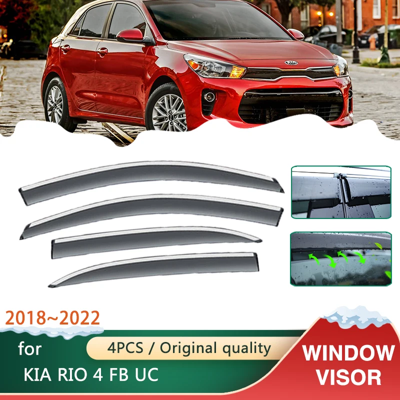 Car windows visors for kia rio 4 fb uc sedan 2018 2022 accessories 2019 awnings sun thumb200