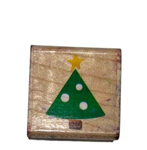 Rubber Stampede Christmas Cone Tree Wood Mounted Rubber Stamp Card Making A2618B - $5.89