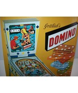 Domino Pinball FLYER Original 1968 Groovy Mod Retro Game Artwork Sheet V... - £57.56 GBP