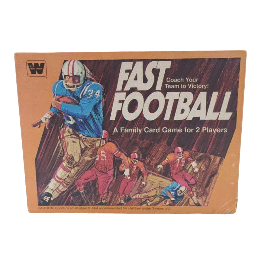 Vintage 1977 Whitman Fast Football Family Card Game 2 Players 100% Complete - $12.86