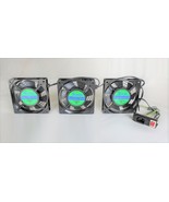 SET 3 of 120x120x25mm AC Axial Exhaust Fan W/ ON/OFF SW+Cable+Nets+Screw... - $41.85