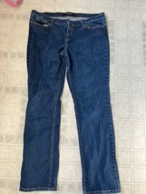 Victoria&#39;s Secret London cotton taper leg denim jeans size 16 Dark Wash - £21.79 GBP