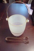 Arte Murano Italian Glass Ice Bucket with tongs [10K] - $63.62 CAD