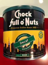 CHOCK FULL OF NUTS ORIGINAL GROUND DECAF COFFEE 24OZ - £13.36 GBP