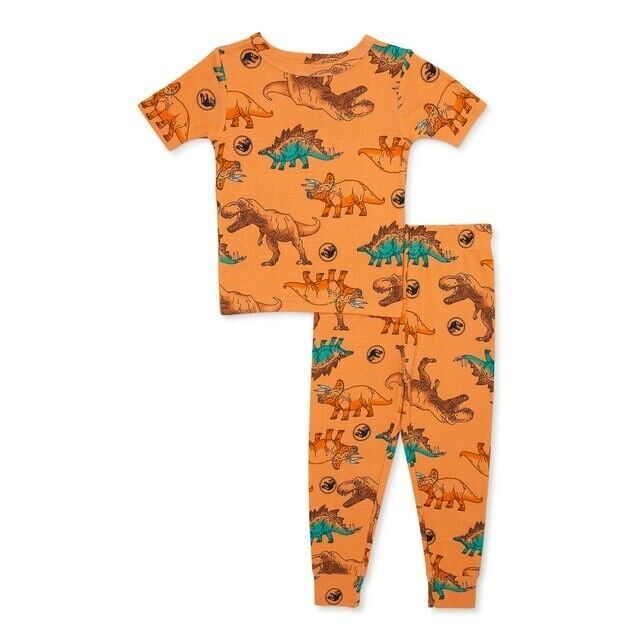 Primary image for Jurassic World Toddlers' Snug-Fit 2 Piece Pajama Set, Orange Size 2T
