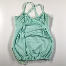 Lululemon Canotta Top Donna 4 XS Verde Violaceo Coulisse IN Vita con Reggiseno - £9.73 GBP