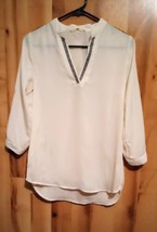 Wishful Park Womens Size Small V-Neck High Low Blouse Sheer NWT - $13.85