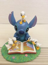 Tokyo Disney Resort Stitch Read Book and Little Duck Figure. Garden Theme. RARE - £113.76 GBP