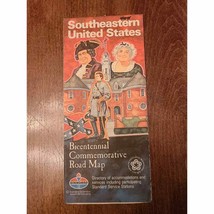Southeastern United States Road Map Courtesy of Standard 1976 Bicentennial - £10.74 GBP