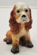 *B4) Vintage Brown Cocker Spaniel Ceramic Puppy Dog Figurine - $14.84