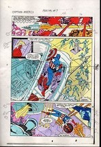 Original 1983 Marvel Captain America Annual 7 comic book color guide art page 12 - £60.77 GBP