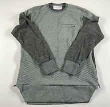 KOllAR Sweatshirt Mens Large Gray Quilted Side Zips Canada Streetwear Hype - $74.79