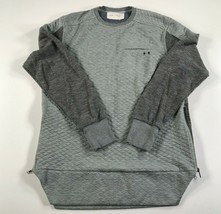 KOllAR Sweatshirt Mens Large Gray Quilted Side Zips Canada Streetwear Hype - £59.92 GBP