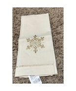 Henry Handwork Wynn Linen Hand Towel New with tags Snowflake - $376.98 MXN