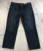 Rag &amp; bone Jeans Damen 34 Blau Wren Hohe Taille Slim Gerade Baumwollmisc... - $42.55