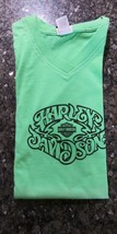 Harleys Davison BODY conditioning gear - green T shirt V NECK - £2.30 GBP