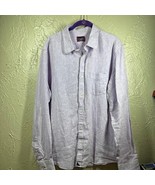 UNTUCKit Selegas Shirt Mens Purple Long Sleeve Button Up Slim Fit Linen ... - $32.95