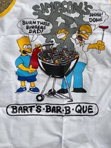 Homer &amp; Bart Simpson Cooking BBQ Apron Unused Barts Bar-B-Que Rare Vintage - $39.59