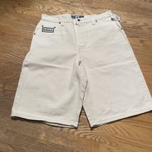 NWT Vtg BHPC White Jean Shorts Wide Leg Sz 36 Beverly Hills Polo Club Baggy Y2K - £23.64 GBP